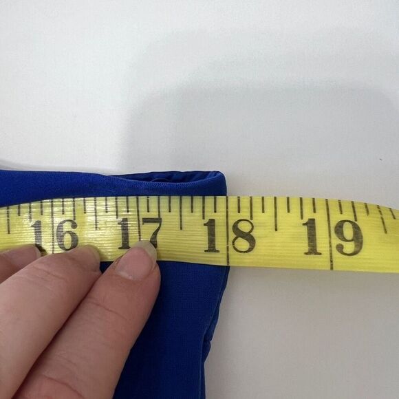 Express royal blue halter top with built in bra size medium EUC - Picture 13 of 14